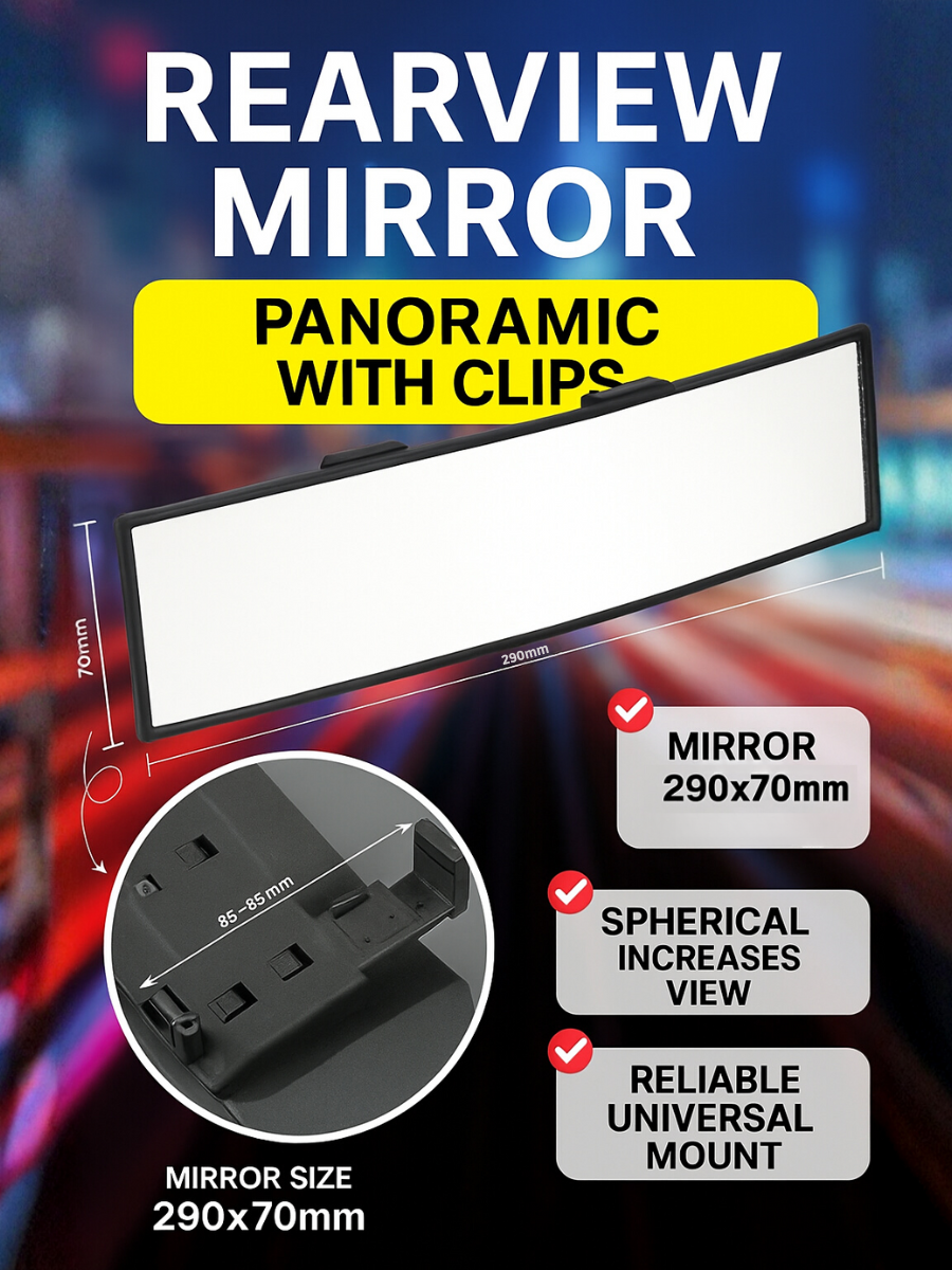 Car Rearview Mirror with Clips