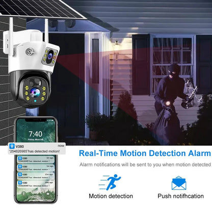 2K Ultra HD Outdoor Security Camera with Solar Panel