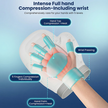 Cordless Hand Massager — Compression & Heat Therapy