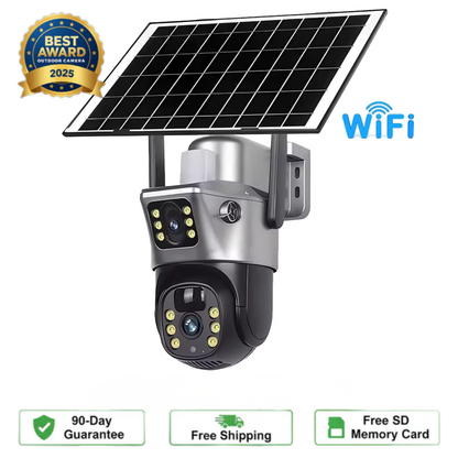 2K Ultra HD Outdoor Security Camera with Solar Panel