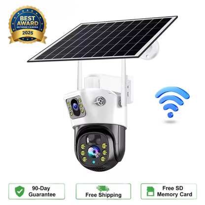 2K Ultra HD Outdoor Security Camera with Solar Panel